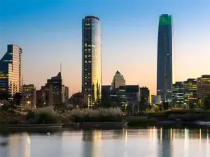 A beautiful business landscape of Santiago, Chile, home to nearshore IT outsourcing.