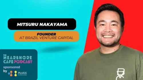 Mitsu Nakayama, the founder of Brazil Venture Capital, poses thoughtfully, embodying leadership in venture investment