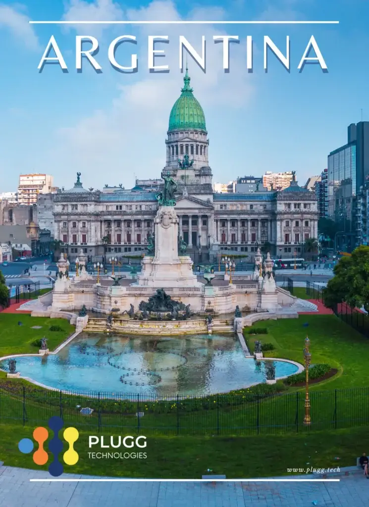 A capitol building with a beautiful fountain on a lawn in Argentina is featured on this Argentina Country Guide.